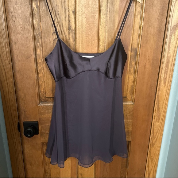 Victorias Secret Large Lingerie Nightie Babydoll Sexy Purple Romantic Satin Cups - Picture 4 of 4